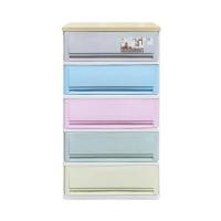 ราคา KASSA HOME ตู้ลิ้นชักอเนกประสงค์ท็อปไม้ 5 ชั้น สีพาสเทล (YB94662)