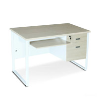 ราคา ITK โต๊ะคอมพิวเตอร์ 2 ลิ้นชัก รุ่น ST1202 สีเมเปิ้ล-ขาว ขนาด 120x60x75 ซม. (YB99632)