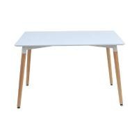 ราคา โต๊ะทานอาหารขาไม้ KASSA รุ่น 1541D ขนาด 120 x 80 ซม. สีขาว (YA12246)
