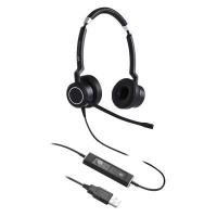 ราคา VT ชุดหูฟังมีไมค์แบบหูคู่ รุ่น VTX100 DUO USB สำหรับ Computer &amp; Notebook (YA27607)