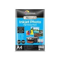 ราคา PRINTMAX กระดาษโฟโต้เคลือบเงา 120 แกรม สำหรับพิมพ์อิงค์เจ็ท ขนาด A4 (100 แผ่น) (YC00347)