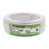 ราคา สายไฟ ยาว 100 เมตร สีขาว yazaki 60227 IEC01THW1x1.5W ชิ้น (YD05205)