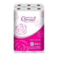 ราคา CORRECT กระดาษชำระม้วนเล็ก 2 ชั้น 21 เมตร/ม้วน (24 ม้วน/แพ็ค) (0096455)