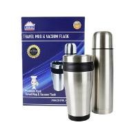 ราคา RRS กระติกเก็บอุณหภูมิพร้อมแก้วมัค 14OZ ผลิตจากสแตนเลส 201 เก็บร้อน-เย็นได้นาน 8 ชม. (0098873)