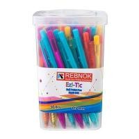 ราคา ปากกาลูกลื่น0.5มม.1x50น้ำเงิน.ด้ามแฟนซี เร็บน็อค EZITIC (1006998)