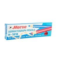 ราคา HORSE ดินสอเขียนกระจก รุ่น H-1818 สีแดง (12 ด้าม) (1007238)
