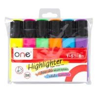 ราคา ONE ปากกาเน้นข้อความ Multicol คละสี (6 ด้าม/แพ็ค) (1093154)