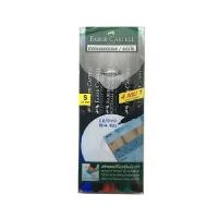 ราคา ปากกาเขียนแผ่นใสลบไม่ได้ Faber-Castell 0.4 มม. 4 แถม 1 (1120380)