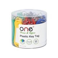 ราคา พวงกุญแจพลาสติก 2.1x5.9 ซม. คละสี ONE KT-50 (2004511)