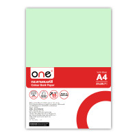 ราคา ONE กระดาษแบงค์สี รุ่น 55 แกรม สีเขียว ขนาด A4 250 แผ่น (5097035)