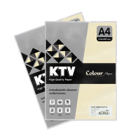 ราคา KTV กระดาษการ์ดสี K Colour 120แกรม A4 (100แผ่น) สีครีม (5097110)