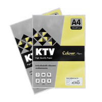 ราคา KTV กระดาษการ์ดสีเหลืองอ่อนK Colour 120แกรม A4 (100แผ่น) (5097112)