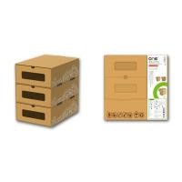 ราคา กล่องลิ้นชักอเนกประสงค์พับได้เล็ก 3 ชั้น นต.ลายขาว ONE (6004540)