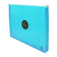 ราคา ORCA ซองซิปขยายข้าง A4 สีฟ้า แพ็ค 3 ใบ รุ่น ZE-401 (6093063)