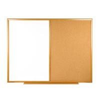 ราคา กระดานไวท์บอร์ด+บอร์ดไม้ก๊อกขอบไม้ 90x120 ซม. ONE (7002496)