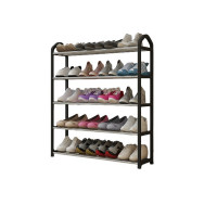 ราคา ชั้นวางรองเท้าเหล็ก 5 ชั้น 18 คู่ พร้อมที่จับ ขอบพลาสติก THAI SUN SPORT รุ่น SH0005 สีดำ (YA10534)