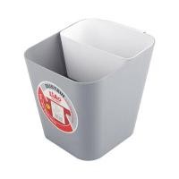 ราคา LIAO ถังขยะพลาสติก 2 ช่อง รุ่น LT2107 สีเทา ขนาด 8 ลิตร (YC02127)