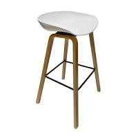 ราคา เก้าอี้บาร์สตูลขาไม้ KASSA รุ่น 1886AA-W สีขาว (Y046696)