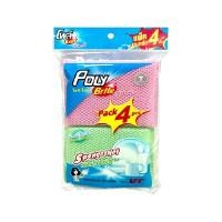 ราคา POLY-BRITE ฟองน้ำหุ้มตาข่าย แพ็ค 4 ชิ้น ขนาด 10x13 ซม. (0321790)