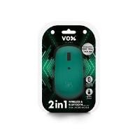ราคา VOX เมาส์ไร้สาย รุ่น NW02 สีเขียว ความละเอียด 1000/1200/1600 dpi (4094823)