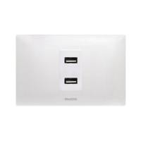 ราคา เต้ารับ USB พร้อมแผงหน้ากาก ALPHA HACO รุ่น AP-USB10 สี (Y034615)