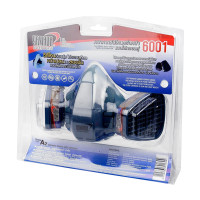 ราคา หน้ากากซิลิโคนครึ่งหน้าวาล์วคู่ YAMADA รุ่น 6001 สีเทา (Y078259)