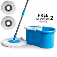ราคา ถังปั่นและไม้ถูพื้น SPIN MOP ตะกร้าปั่นแห้งพลาสติก THAI SUN SPORT CLEANING0018- สีฟ้า ถัง (YA16001)