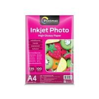 ราคา Printmaxกระดาษโฟโต้กลอสซี่อิงค์เจ็ท A4 135แกรม(100แผ่น) (YB96754)