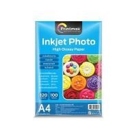 ราคา Printmaxกระดาษโฟโต้กลอสซี่อิงค์เจ็ท A4 120แกรม(100แผ่น) (YB96764)