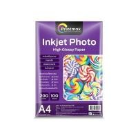 ราคา Printmaxกระดาษโฟโต้กลอสซี่อิงค์เจ็ท A4 200แกรม(100แผ่น) (YB96783)