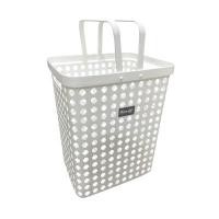 ราคา KASSA HOME ตะกร้าผ้าทรงสูง แบบมีหูหิ้ว รุ่น PN875/1 ขนาด 43 x 31.6 x 50 ซม. สีขาว (YC06015)