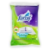ราคา FARCENT รีฟิลไม้ถูพื้นแบบเปียก 12 แผ่น กลิ่นใบชา (ใช้ได้ 2 ด้าน) (YD07080)
