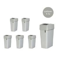 ราคา DKW ชุดถังขยะฝาสวิงทรงเหลี่ยม รุ่น Bar HH-226LP-6 (สีเทา) 9 ลิตร แพ็ค 6 ใบ (Y003433)