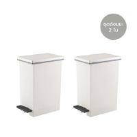 ราคา ชุดถังขยะขาเหยียบทรงเหลี่ยม DKW 4.8 ลิตร รุ่น Saan HH-2600I-2 (สีขาว) แพ็ค 2 ใบ (Y088656)