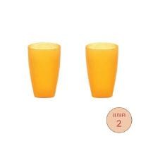 ราคา ชุดแก้วน้ำพลาสติก 20 ออนซ์(แพ็คคู่) DKW อุ่นไมโครเวฟได้ HH-576-2 สีส้ม (YA12287)