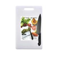 ราคา DKW ชุดเขียงพลาสติก + มีด 8 นิ้ว HI-003 ดีเคดับบลิว ขาว, พลาสติก PP ชุด (YA41094)