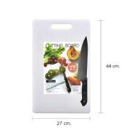 ราคา DKW ชุดเขียงพลาสติก + มีด 8 นิ้ว HI-003-2 (2 ชุด/แพ็ค) ดีเคดับบลิว ขาว, พลาสติก PP ชุด (YA41142)