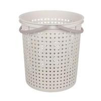 ราคา ตะกร้าพลาสติกทรงสูงมีระบาย มีหูหิ้ว ขนาด 36.3x36.3x41 ซม. (YC29142)