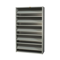 ราคา ชั้นวางหนังสือเหล็ก ชนิดชั้นเอียง เพรสซิเด๊นท์ รุ่น S101 สีเทา (YA01752)