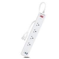 ราคา HONEYWELL ปลั๊กไฟ 4 ช่อง Surge Protector พร้อมพอร์ต Type-C และ USB 2 ช่อง รุ่น HC000043 (YB96965)