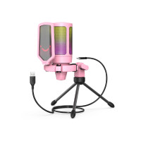 ราคา FIFINE ไมโครโฟนคอนเดนเซอร์ USB รุ่น A6V สีชมพู (YC40184)