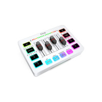 ราคา FIFINE มิกเซอร์ รุ่น SC3 AMPLIGAME พร้อมไฟ RGB และ Phantom Power 48V สีขาว (YC46163)