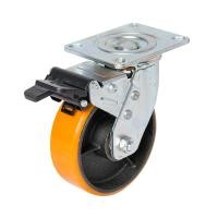 ราคา Z07 ล้อ PUt กระทะเหล็กหล่อ 125 มม. ล้อเป็น+เบรก D (Y017880)