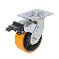 ราคา Z07 ล้อ PUt กระทะเหล็กหล่อ 100 มม. ล้อเป็น+เบรก D (Y017879)