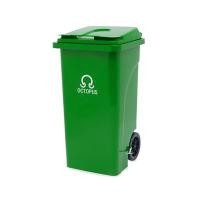 ราคา ถังขยะติดล้อ ฝาเรียบพร้อมเท้าเหยียบ Octopus RB-12LF สีเขียว 120 ลิตร (Y018079)