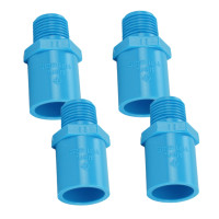 ราคา DSAI ข้อต่อเกลียวนอกพีวีซี PVC ขนาด 1.1/2" (1 นิ้ว ครึ่ง) 1 เเพ็ค (YA03169)