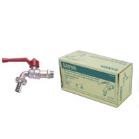 ราคา ก๊อกซันวา SANWA สนามด้ามแดง ขนาด 1/2 (สี่หุน) ทองเหลือง 1 กล่อง (YA03339)