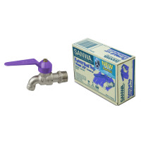 ราคา ก๊อกซันวา SANWA แฟนซีสีม่วง ขนาด 1/2 (สี่หุน) ทองเหลือง 1 กล่อง (YA03346)