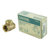 ราคา สวิงเช็ควาล์วซันวา SANWA ขนาด 1/2 (สี่หุน) ทองเหลือง 1 กล่อง (YA03357)