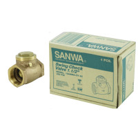 ราคา สวิงเช็ควาล์วซันวา SANWA ขนาด 1 1/2 (1นิ้วครึ่ง) ทองเหลือง 1 กล่อง (YA03360)